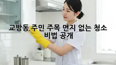 ✨교방동 주민 주목!✨ 먼지 없는 청소 비법 공개!