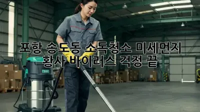 포항 송도동 소독청소: 미세먼지, 황사, 바이러스 걱정 끝!